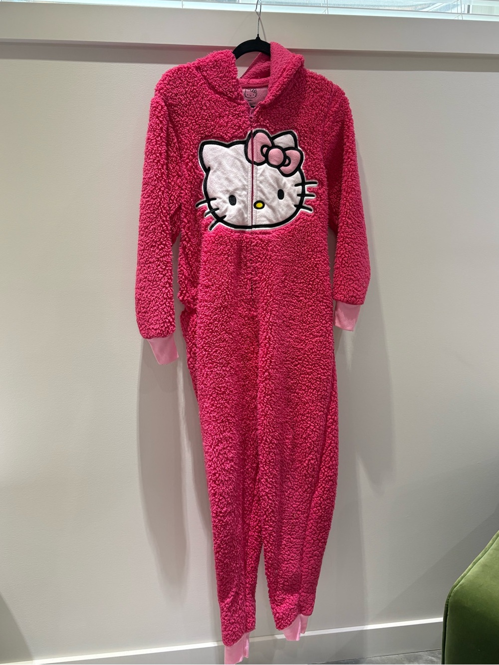 Hello Kitty Hot Pink Fleece Onesie Women’s Small